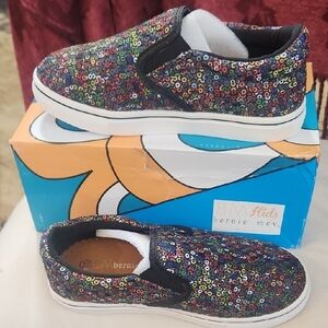 bernie mev. Kids Colorful Sequin Slip-On Sneakers